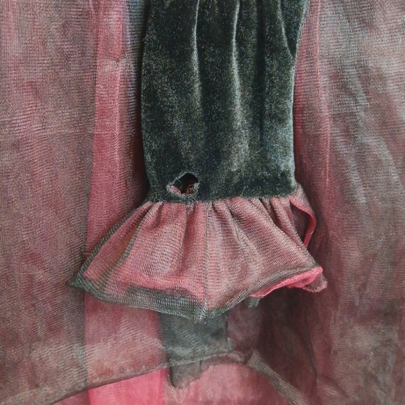 Dracula's Darling XL 14/16 Girls Halloween Costume Vampire Dress Black Tulle Set - Picture 12 of 15